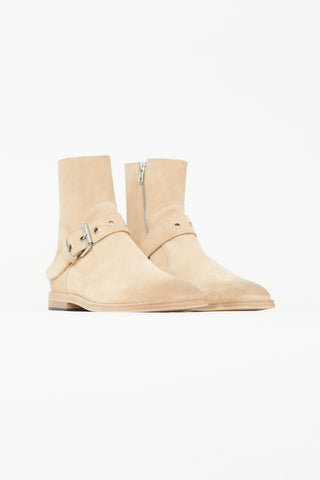 Maison Margiela Beige Suede Buckle Boot