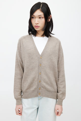 Maison Margiela Beige Wool Knit Cardigan