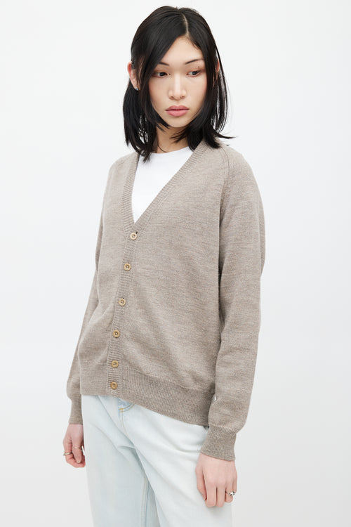 Maison Margiela Beige Wool Knit Cardigan