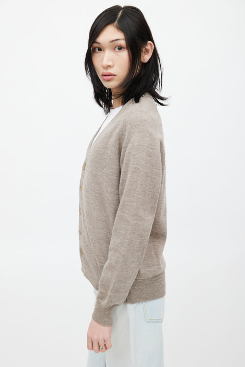 Maison Margiela Beige Wool Knit Cardigan