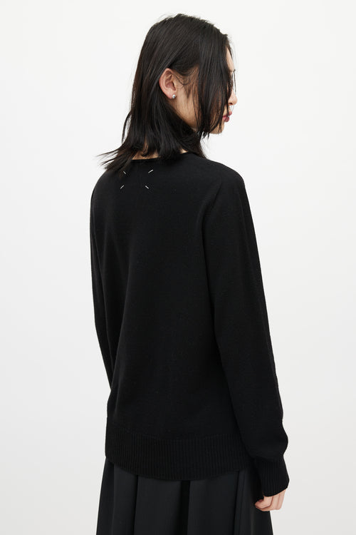 Maison Margiela Black Cashmere Knit Sweater