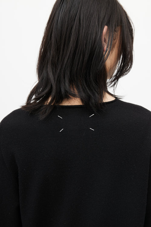 Maison Margiela Black Cashmere Knit Sweater