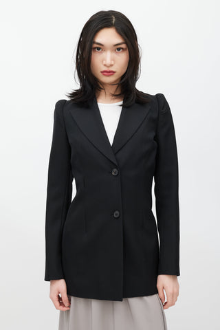 Maison Margiela Black Cigarette Shoulder Wool Blazer