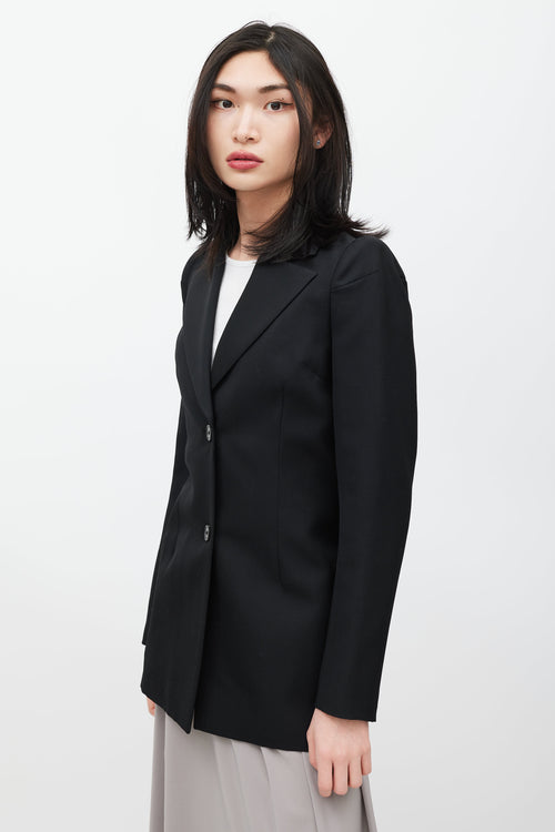 Maison Margiela Black Cigarette Shoulder Wool Blazer