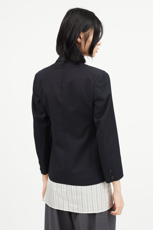 Maison Margiela Black Double Breasted Wool Blazer