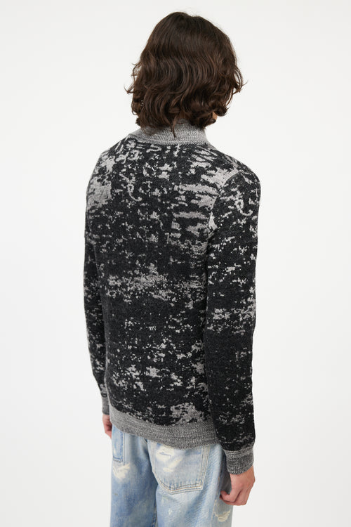 Maison Margiela Black 
Grey V-Neck Sweater