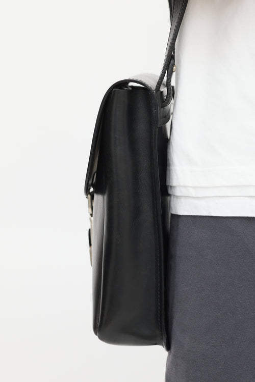 Maison Margiela Black Leather Messenger Bag