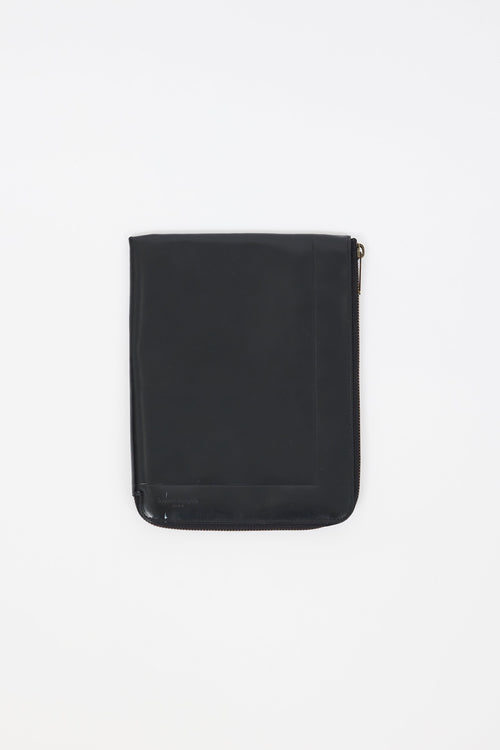 Maison Margiela Black Leather Zip Travel Pouch