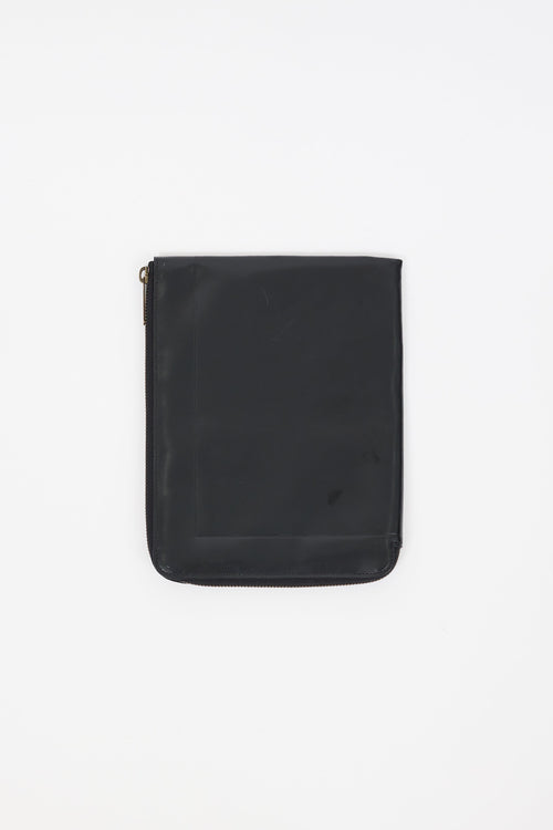 Maison Margiela Black Leather Zip Travel Pouch