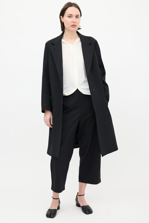 Maison Margiela Black Neoprene Coat