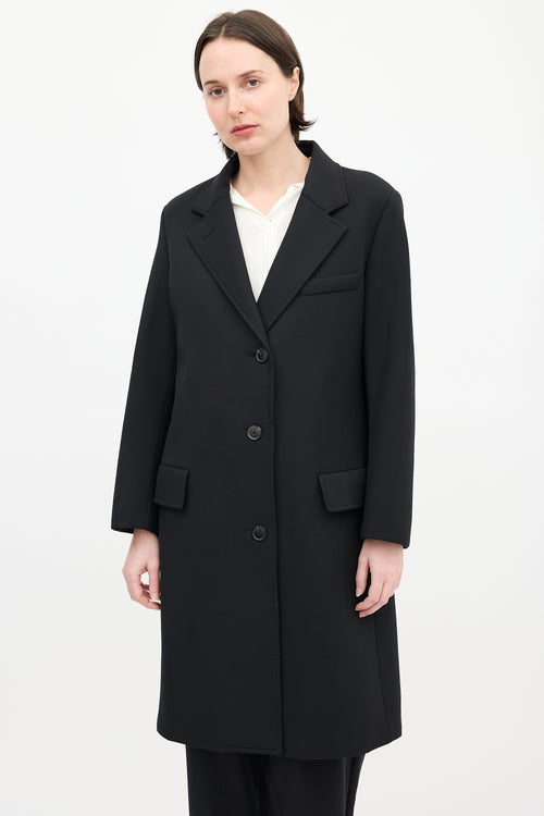 Maison Margiela Black Neoprene Coat