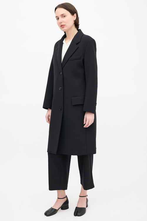 Maison Margiela Black Neoprene Coat