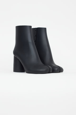 Maison Margiela Black Rubber Tabi Ankle Boot