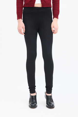 Maison Margiela Black Sheer High Waist Legging