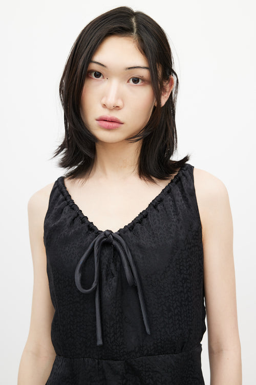 Maison Margiela Black Silk Patterned Top