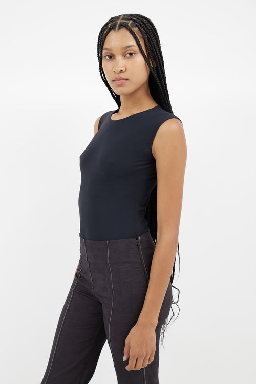 Maison Margiela Black Stretch Sleeveless Bodysuit