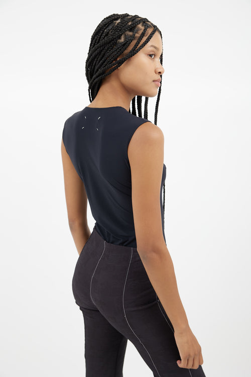 Maison Margiela Black Stretch Sleeveless Bodysuit