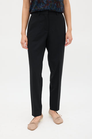 Maison Margiela Black Wool Tapered Trouser