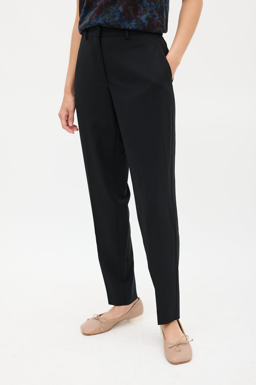 Maison Margiela Black Wool Tapered Trouser