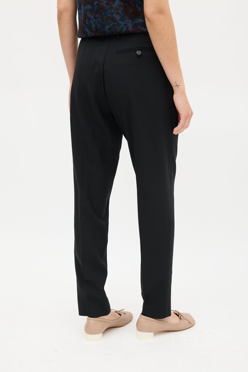 Maison Margiela Black Wool Tapered Trouser