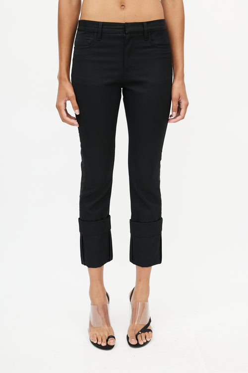 Maison Margiela Black Tapered Wool Trouser