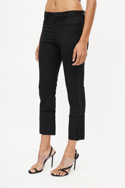 Maison Margiela Black Tapered Wool Trouser