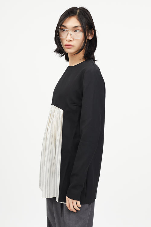 Maison Margiela Black Wool Cut Out Top