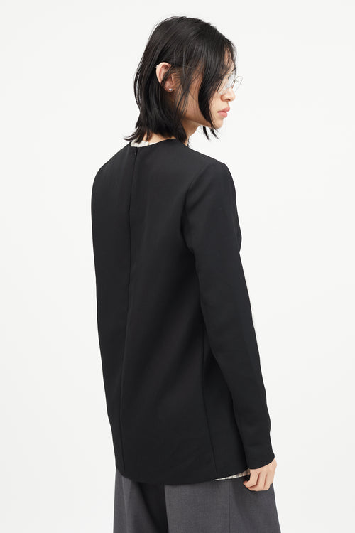 Maison Margiela Black Wool Cut Out Top