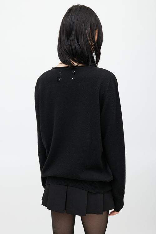 Maison Margiela Black Wool Knit Sweater