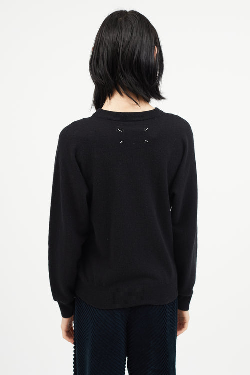 Maison Margiela Black Wool Knit Sweater