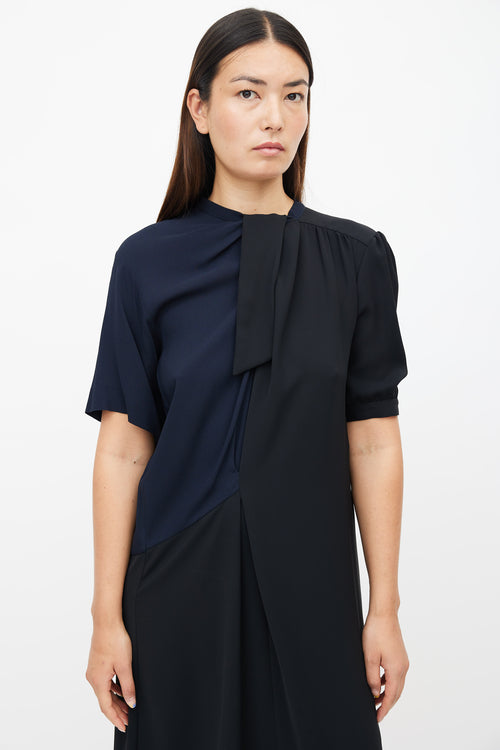 Maison Margiela Black 
Navy Colourblock Dress