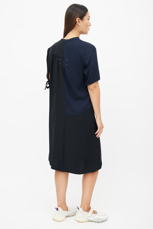 Maison Margiela Black 
Navy Colourblock Dress