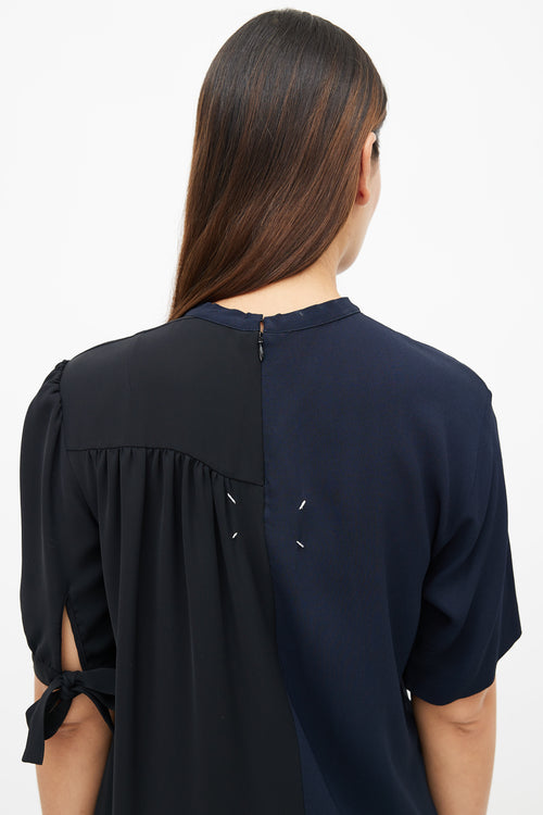 Maison Margiela Black 
Navy Colourblock Dress