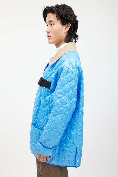 Maison Margiela Blue 
Black Quilted Chore Jacket