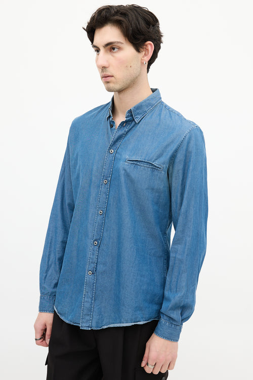 Maison Margiela Medium Wash Denim Chambray Shirt