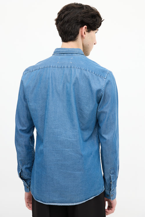 Maison Margiela Medium Wash Denim Chambray Shirt