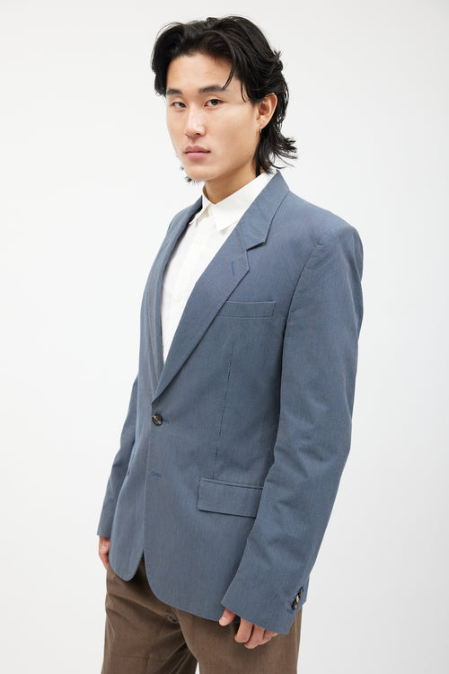 Maison Margiela Blue 
White Pinstripe Blazer