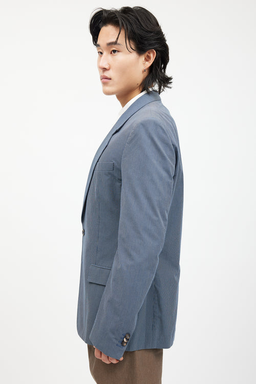 Maison Margiela Blue 
White Pinstripe Blazer