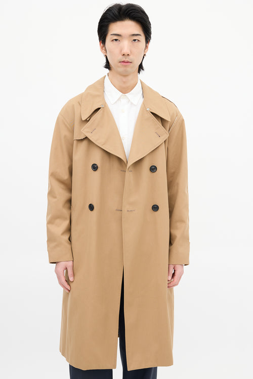 Maison Margiela Brown 
Multi Check Panel Trench Coat