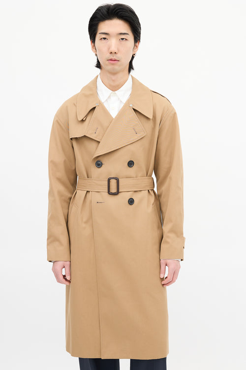 Maison Margiela Brown 
Multi Check Panel Trench Coat