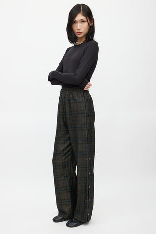 Maison Margiela Brown 
Multicolour Wool Plaid Track Pant