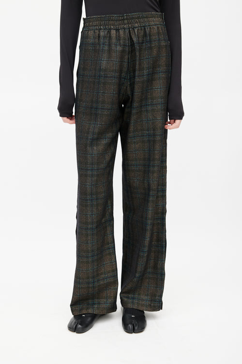 Maison Margiela Brown 
Multicolour Wool Plaid Track Pant