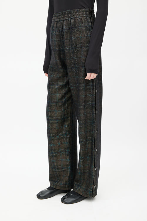 Maison Margiela Brown 
Multicolour Wool Plaid Track Pant