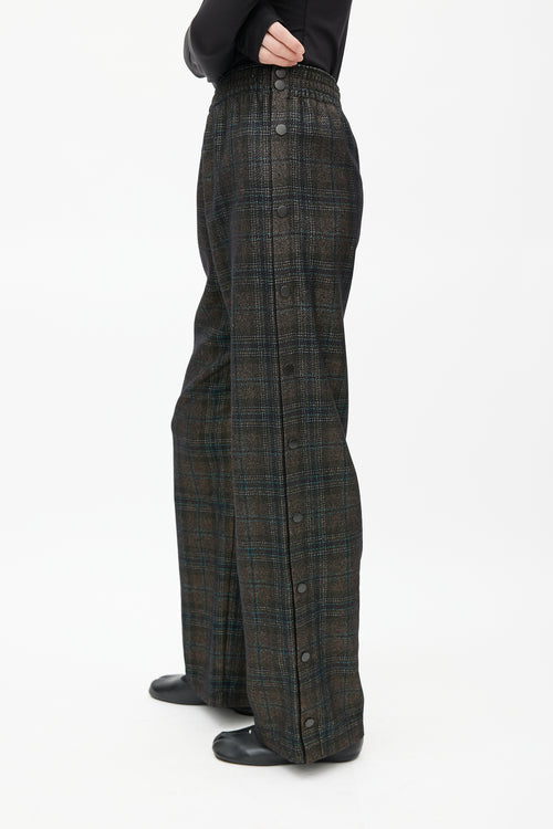 Maison Margiela Brown 
Multicolour Wool Plaid Track Pant