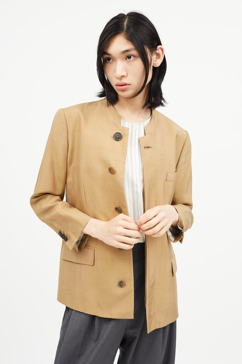 Maison Margiela Brown Silk Blazer