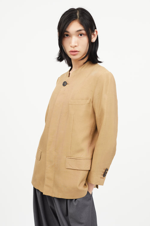 Maison Margiela Brown Silk Blazer