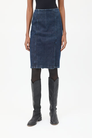 Maison Margiela Dark Wash Denim Long Skort