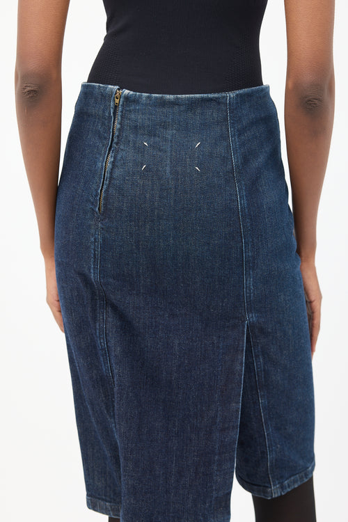 Maison Margiela Dark Wash Denim Long Skort