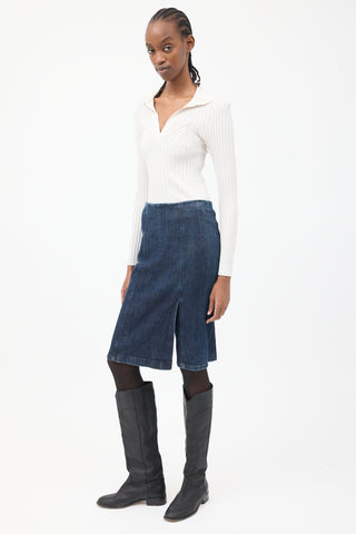 Maison Margiela Dark Wash Denim Long Skort