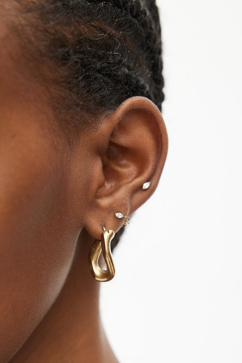 Maison Margiela Gold Thick Hoop Earring